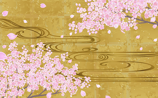 店舗紹介　画像　金と桜